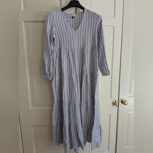 Universal Thread Striped Blue and White Maxi Dress